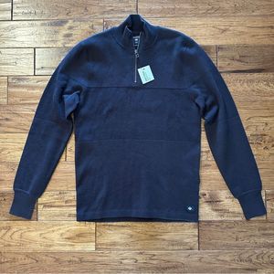 New With Tag Dockers Brown Long Sleeve Knit Polo Regular Fit Recycled Material